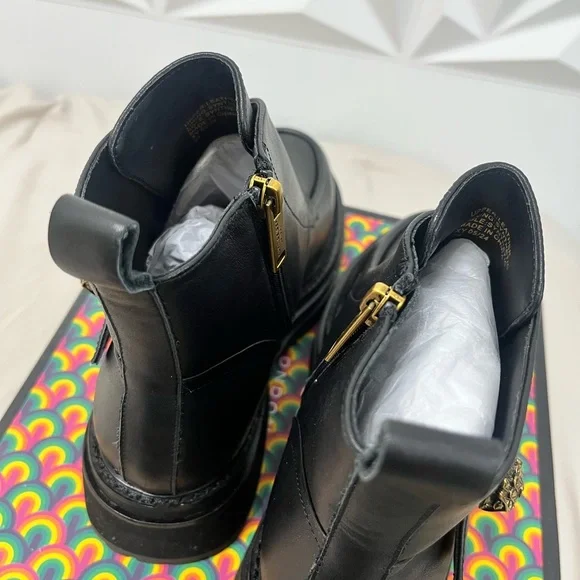 Kurt Geiger MayFair Chunky Boot Black Leather - Picture 9 of 11